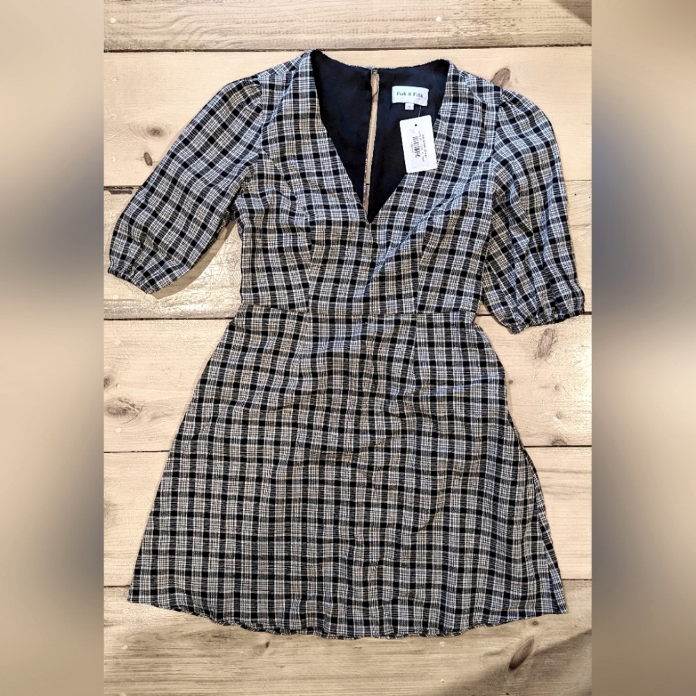 Park & Fifth NWT Sierra Mini Dress plaid